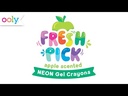 Fresh Pick Apple Scented Gel Crayons - Set of 6