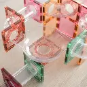 CONNETIX Pastel Ball Run Expansion Pack - 80 Pieces Close Up