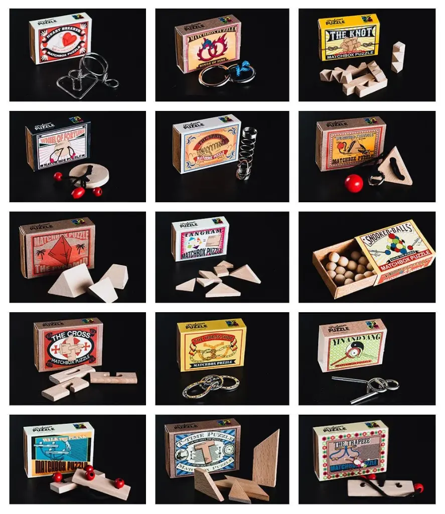 matchbox puzzles with open boxes