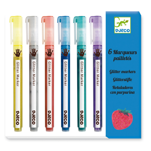 6 Glitter Markers