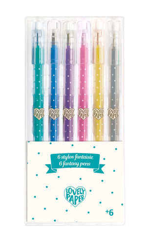 6 Glitter Gel Pens