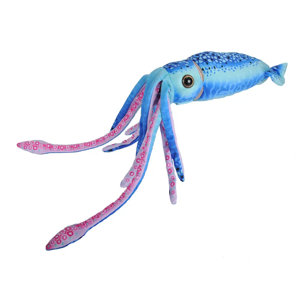 Blue Plush Squid - 12"