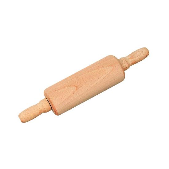 Wood Rolling Pin with Steel Axle 20.5cm