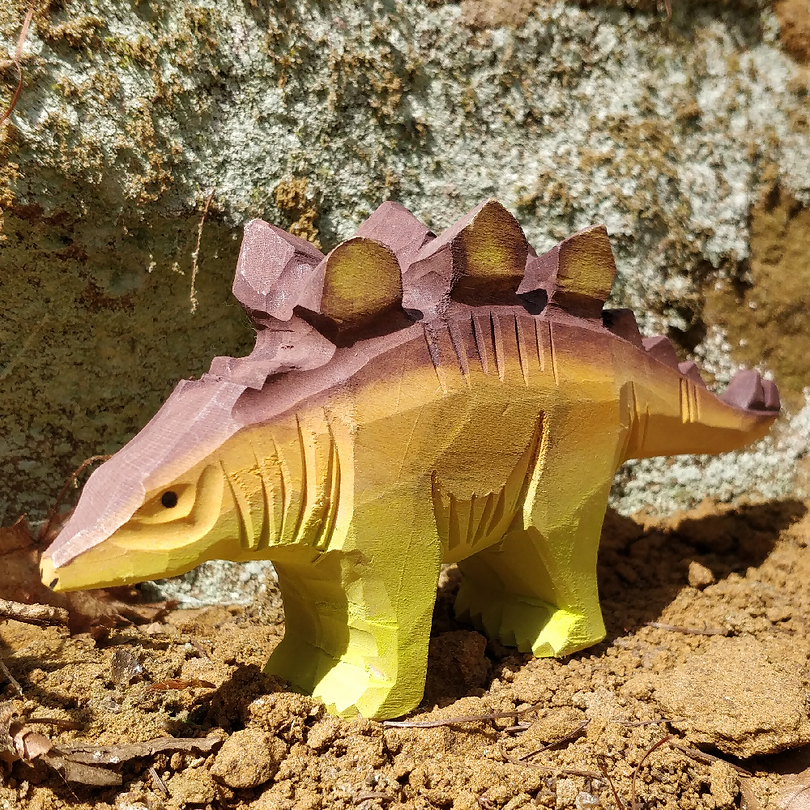 Stegosaurus Animal Toy - Wooden