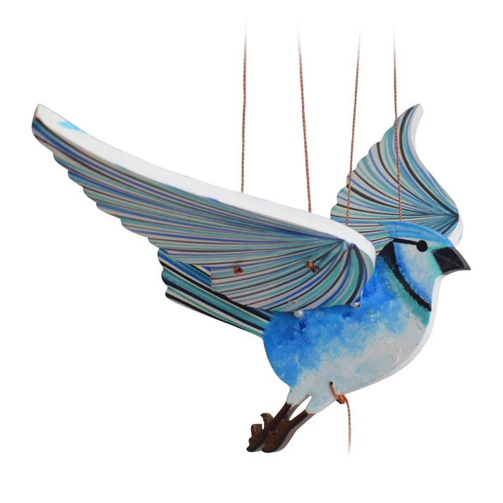 Blue Jay - Flying Bird Mobile