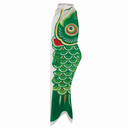 Green Koi 24 inch windsock