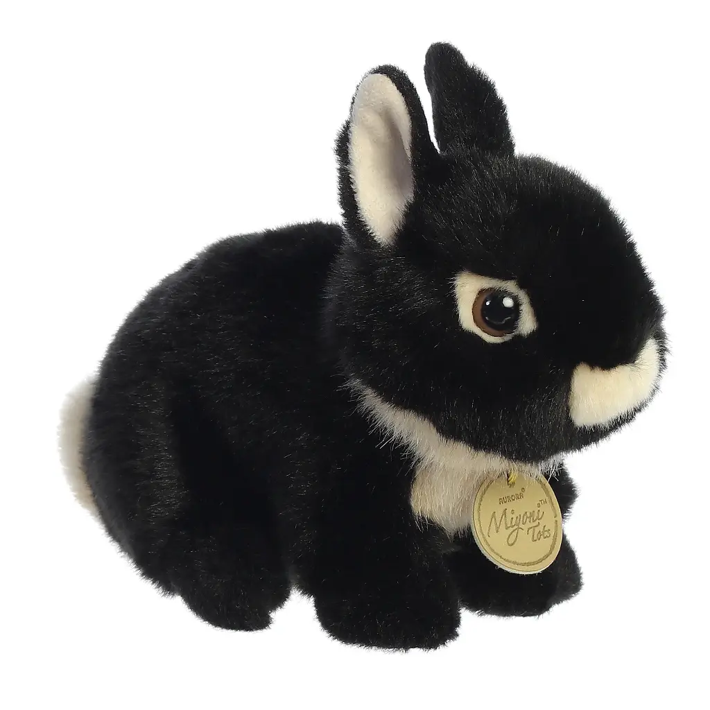 Nether Dwarf Bunny Black 8"