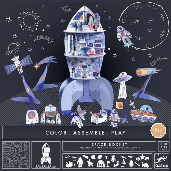 Space Rocket - Color Assemble Play