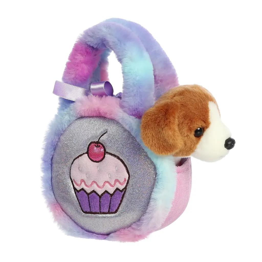 Cupcake Pop Purple Dog Purse