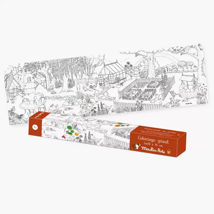 Le Jardinier Gardener Giant Colouring Poster - Moulin Roty 