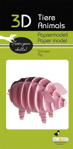 [13368] Pig 3-D Paper Model
