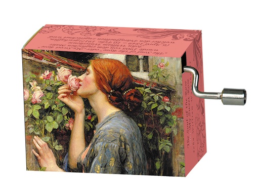 [14725] Music Box - La Vie en Rose with Waterhouse's 'The Soul of the Rose' Art