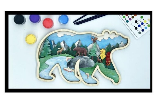 [14117] 3D Bear Art Kit - Laser Cut