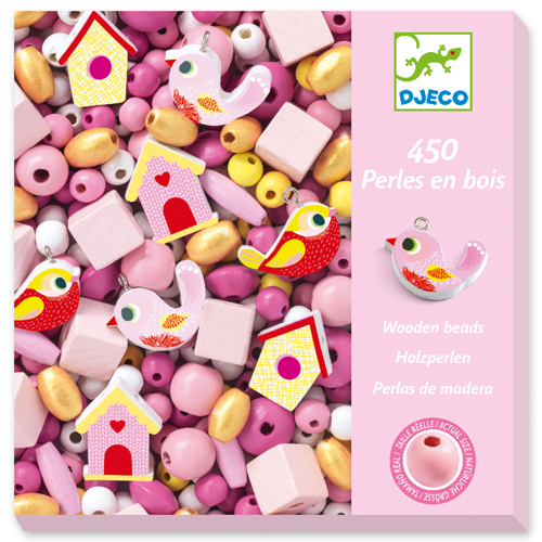 [10082] Wooden Beads - Birds
