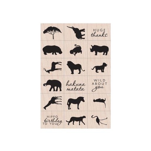 [13438] Safari Ink 'n' Stamp Set