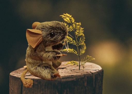[3653] Mini Field Mouse Finger Puppet