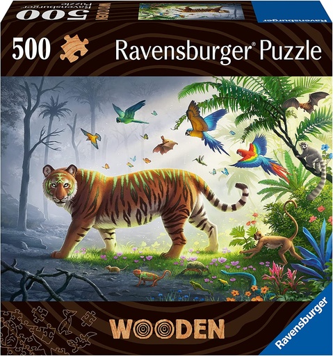 [16053] 500pc Tiger - Wooden Puzzle