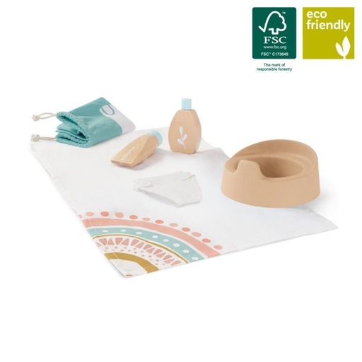 [14616] Doll Wooden Care Set