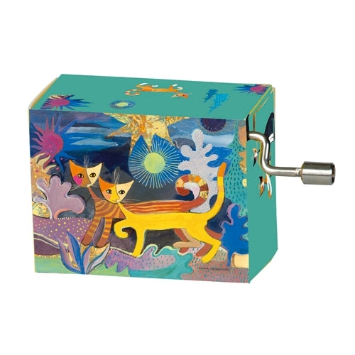 [13604] Music Box - Night Music with Cat Art