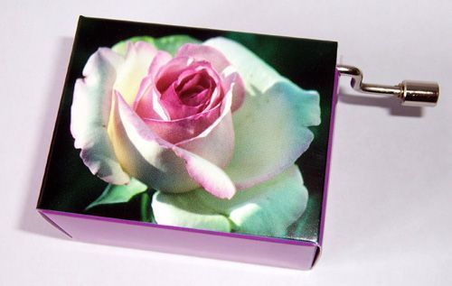 [13602] Music Box - La vie en rose with Rose Art