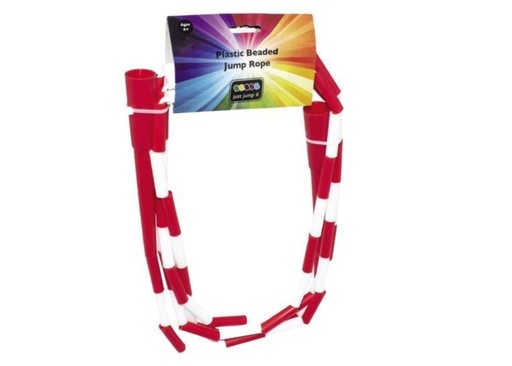 [13961] Jump Rope - Red, Plastic, Beaded