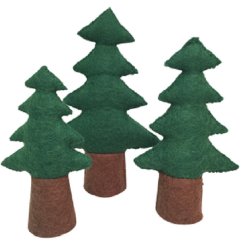 [7698] Pine Trees 3pc Set