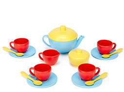 [3462] Blue Tea Set 17pcs