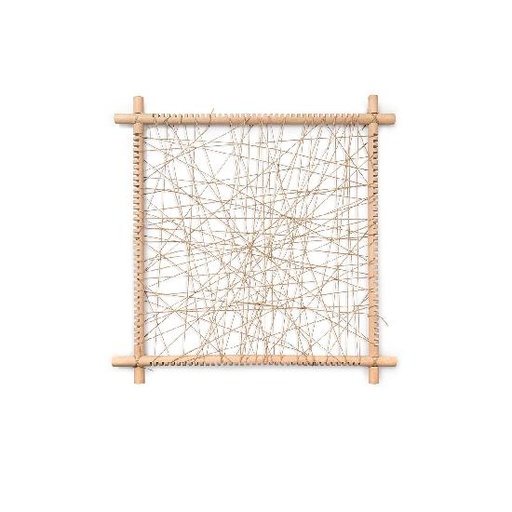 [15465] Wood Frame with Hemp Cord