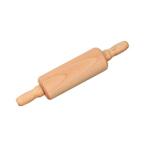 [14578] Wood Rolling Pin with Steel Axle 20.5cm