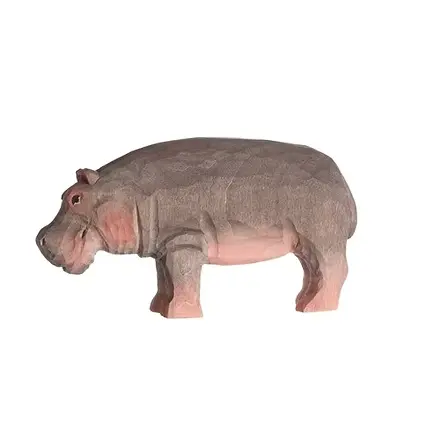 [17019] Hippopotamus Animal Toy - Wooden
