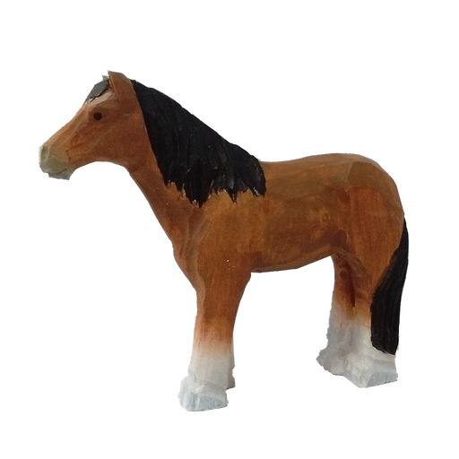 [16853] Shire Horse Animal Toy - Wooden