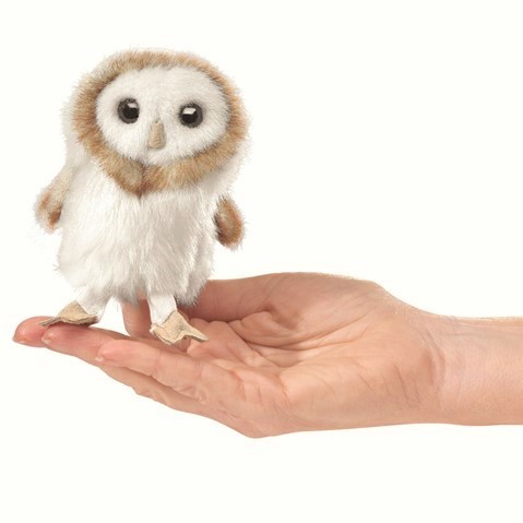 [6909] Mini Barn Owl Finger Puppet