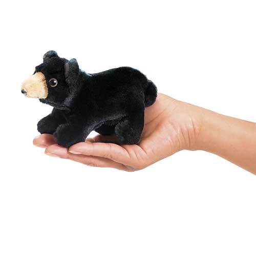 [3583] Mini Black Bear Finger Puppet