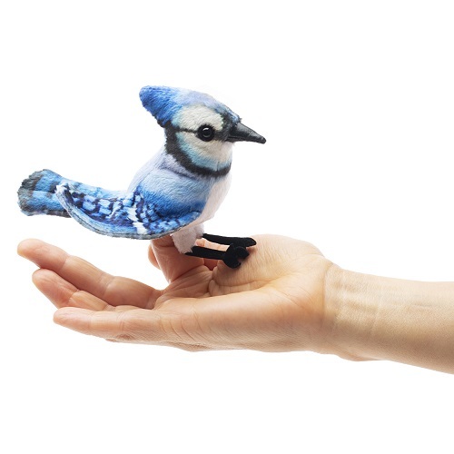 [11514] Mini Blue Jay Finger Puppet