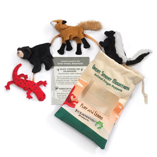 [16067] Mini Great Smoky Mountain Animal Finger Puppet Set