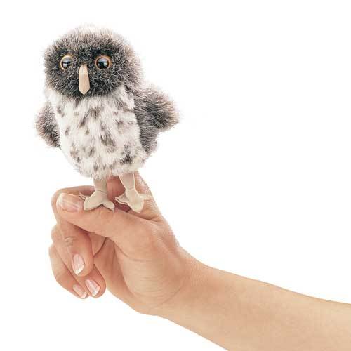 [3675] Mini Spotted Owl Finger Puppet