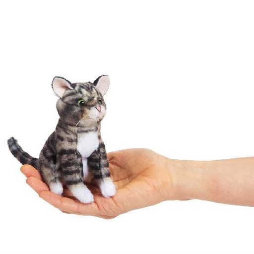 [12897] Mini Tabby Cat Finger Puppet