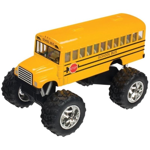 [1857] Monster School Bus - Pull-Back, 5"