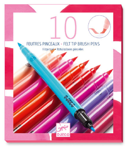[9579] 10 Pink Felt Brushes