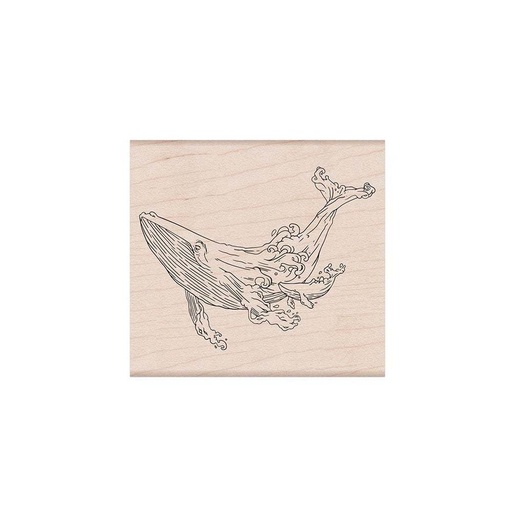[13430] Celebrate Earth Whales Rubber Stamp