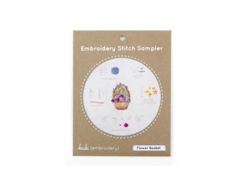 [15083] Flower Basket Embroidery Stitch Sampler