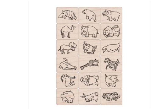 [14230] Fun Animals Ink 'n' Stamp Set