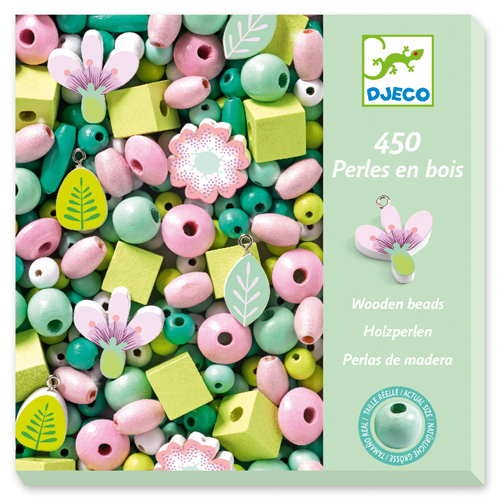 [9999] Wooden Beads - Leaves & Flowers