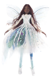 [11565] Iceberg Fairy - White & Blue - Brown Hair