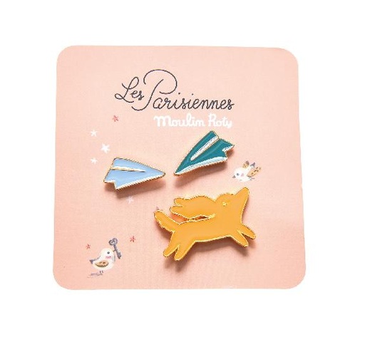 [15073] Dog Lacquered Pins - Set of 3