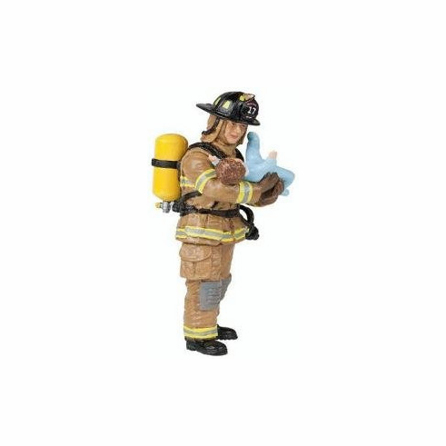 [14009] US Fireman (Yellow Uniform) with Baby