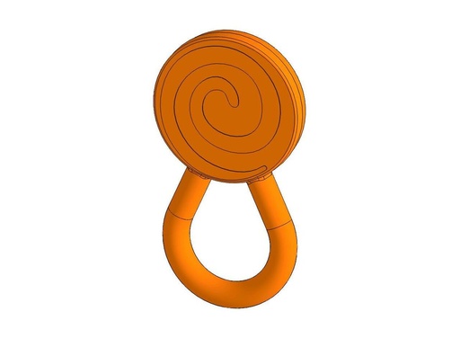 [8707] Swirl Orange Chew LOLLI