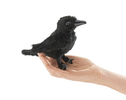 [4853] Mini Raven Finger Puppet