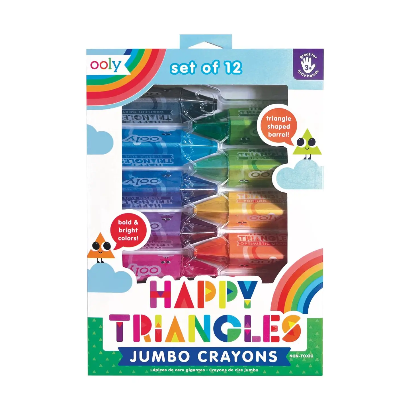 [17787] Happy Triangles Jumbo Crayons