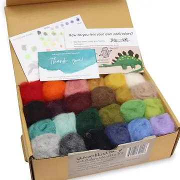 [18118] 24 Colours Eco Wool Roving